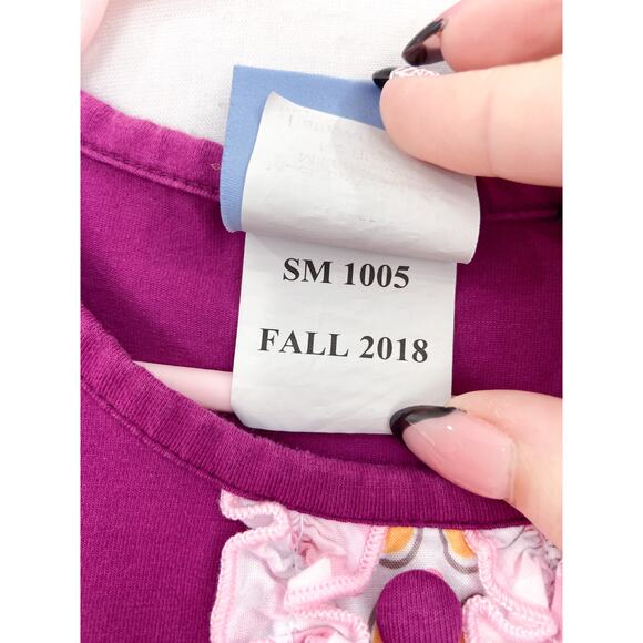 Three Sisters Girls size 4 Tiered Long Sleeve Dress Floral Ruffles Fall Winter - Picture 5 of 5